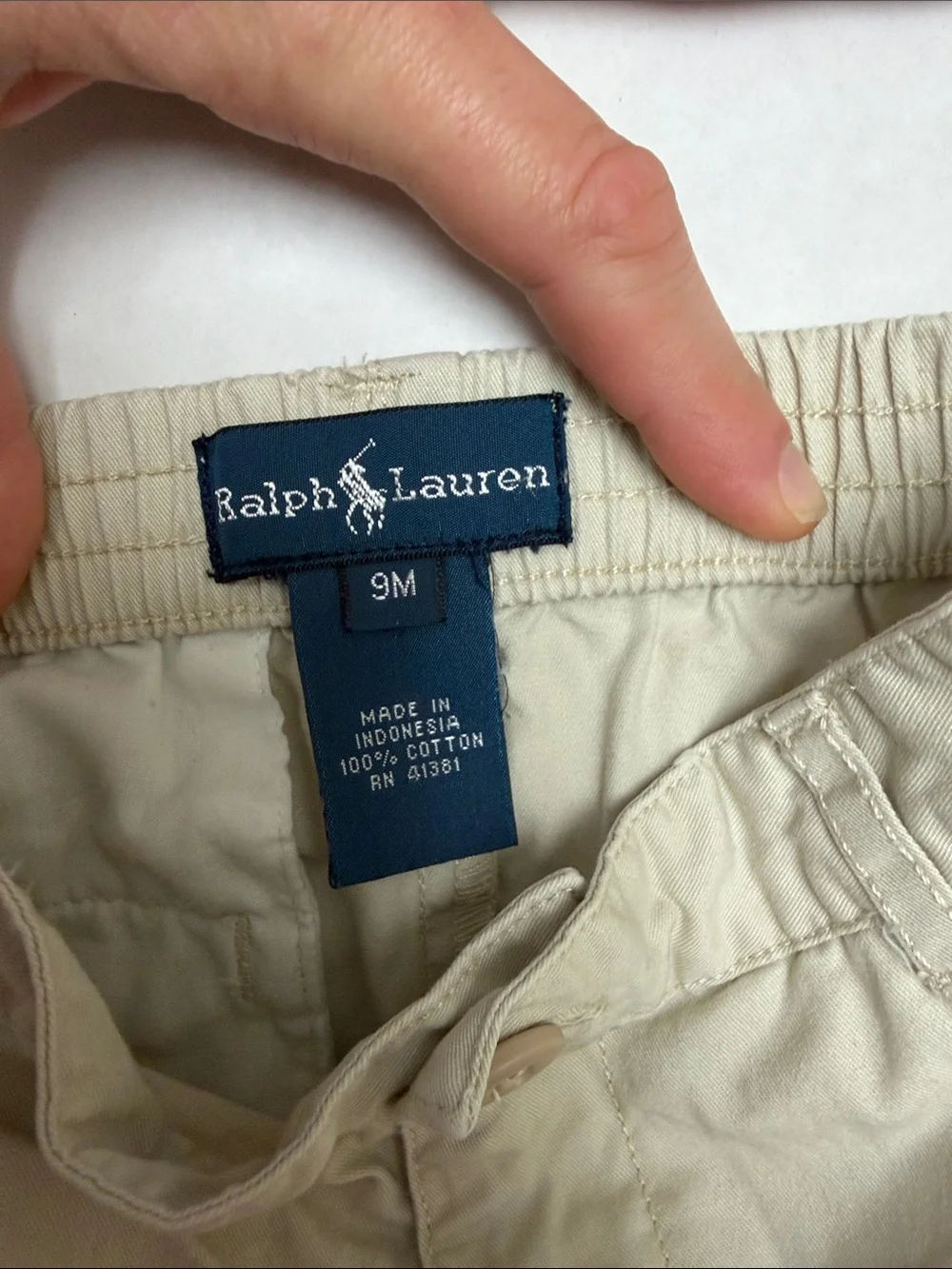 Ralph Lauren Baby 9M Neutral Tan Pants